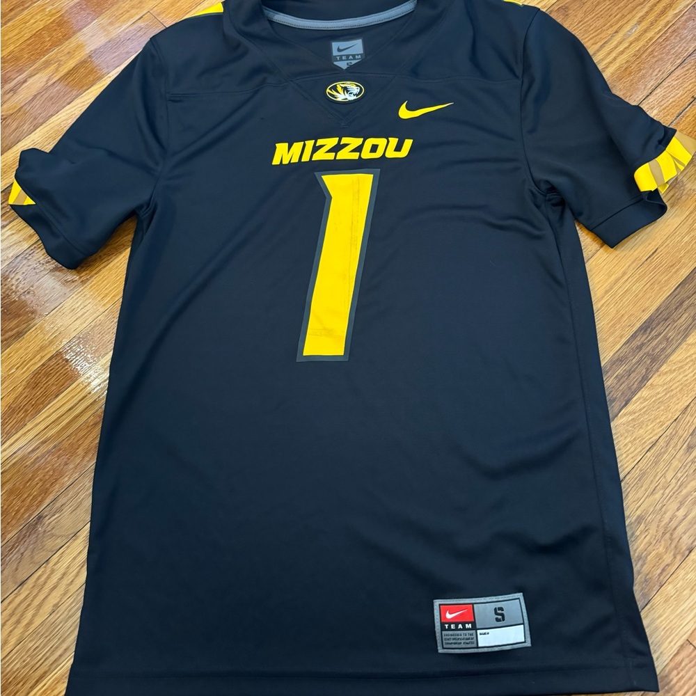 Nike Black and Yellow Mizzou Jersey